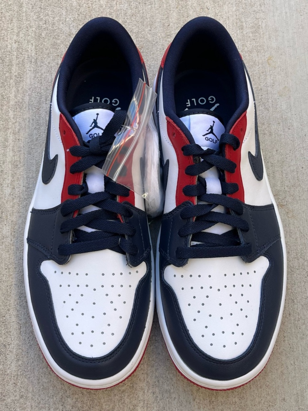 Nike Air Jordan 1 Low USA Spikeless Golf Shoes (DD9315-113) Men’s Size 8.5 / 10W